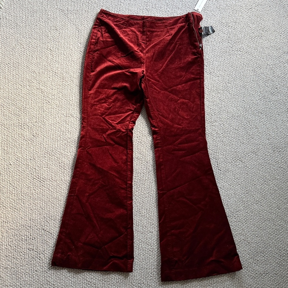 Anthropologie Red Boot Cut Pants